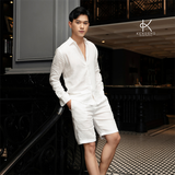  K155 - Áo sơ mi nam cổ đức, tay dài 