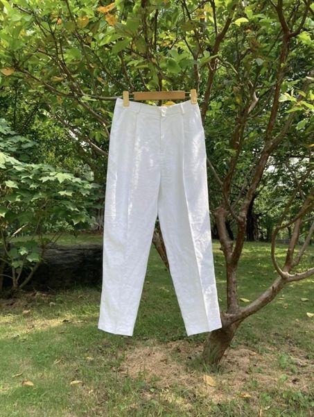  K165 - Quần LINEN dáng Baggy, xếp ly trước 