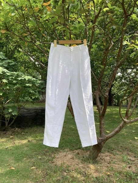  Quần LINEN dáng Baggy, xếp ly trước 