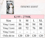  K195 Đầm linen thêu ren cổ V tay ngắn BEST SELLER 