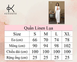  Bộ Suit gồm áo Blazer buộc dây và quần xuông linen lụa K190 