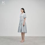  K404- Đầm suông cổ tim tay bồng nhẹ - NEW ARRIVALS 
