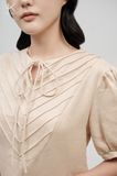  K403 - Đầm linen may ly ngực dáng suông nhẹ 