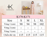  K170 Đầm Cherry dáng suông, cổ tròn, sát nách 