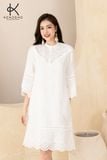 Đầm Linen Suông Cao Cấp Thêu Ren K311 – Thanh Lịch, Nhẹ Nhàng & Bền Vững 