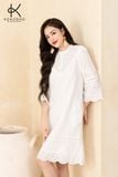  Đầm Linen Suông Cao Cấp Thêu Ren K311 – Thanh Lịch, Nhẹ Nhàng & Bền Vững 