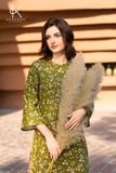  K443 - GIAO HÒA, Áo Dài Linen Dáng Xuông, Họa Tiết Hoa Lá Xanh ,Thanh Lịch Cho Phụ Nữ NEW ARRIVALS 