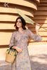  K444 Áo dài Tinh Khôi , Áo dài Ramie cao cấp, dáng xuông, thanh lịch, tinh tế. NEW ARRIVALS 
