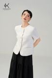  K622 - Áo ký giả tay ngắn, cổ tròn NEW ARRIVALS 