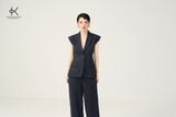  K609 ÁO BLAZER ECO NAVY TAY NGẮN, 2 KHUY NEW ARRIVALS 