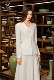  Bộ Suits gốm áo Blazer trắng  và chân váy thanh lịch, sang trọng ( K452 và K453) 