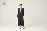  K602 - Áo blazer không cổ ECO NAVY NEW ARRIVAL 