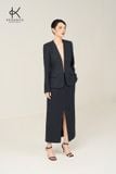  K603 - Chân váy ECO NAVY dáng dài, xếp ly ôm nhẹ NEW ARRIVAL 