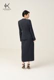  K603 - Chân váy ECO NAVY dáng dài, xếp ly ôm nhẹ NEW ARRIVAL 
