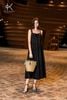 K456 Đầm Maxi Linen Màu Đen Tinh Tế và Quyến Rũ