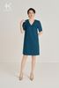 K481 - Váy Suông Dáng Ngắn Cổ V Xanh Cổ Vịt - NEW ARRIVALS Thời Trang Nữ.