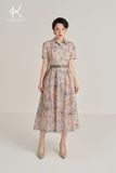  K474 Đầm Ramie chữ A cổ đức - NEW ARRIVALS 
