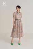  K474 Đầm Ramie chữ A cổ đức - NEW ARRIVALS 