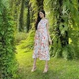  K170 Đầm Cherry dáng suông, cổ tròn, sát nách 