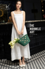 K137 Đầm Maxi Linen 2 Dây,  dáng suông, xếp ly