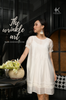 K142 Đầm suông xếp ly ngực cotton lụa mix ren