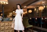  K195 Đầm linen thêu ren cổ V tay ngắn BEST SELLER 