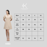  K403 - Đầm linen may ly ngực dáng xuông nhẹ 