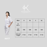  K417 Sơ mi cộc tay dáng dài SALE 