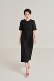  Audrey: Đầm Linen suông nhẹ màu be , có tay thanh lịch tinh tế K455 