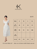  k678 Đầm cổ vuông cổ điển, dáng suông tinh tế 