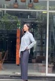  Áo sơ mi linen màu xanh Pastel 