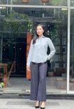  Áo sơ mi linen màu xanh Pastel 