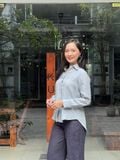  Áo sơ mi linen màu xanh Pastel 