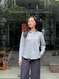  Áo sơ mi linen màu xanh Pastel 