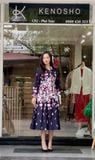  K629 - Đầm cotton dáng A in hoa. 
