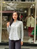  Áo sơ mi linen màu xanh Pastel 