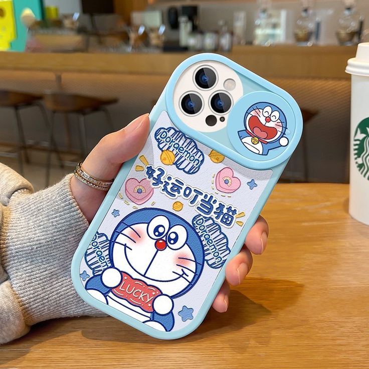  Ốp lưng điện thoại CoveCraze nắp trượt tròn Doraemon dành cho nhiều dòng điện thoại 