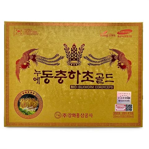 Đông trùng hạ thảo 60 gói nước Kanghwa (Hộp gỗ vàng)