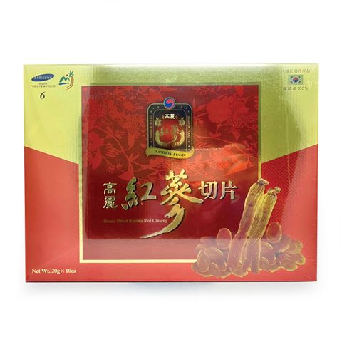 Hồng Sâm Thái Lát Tẩm Mật Ong Sambok Hàn Quốc 20g x 10 củ