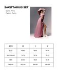  SET SATIN SLIMFIT PINK SAGITTARIUS 