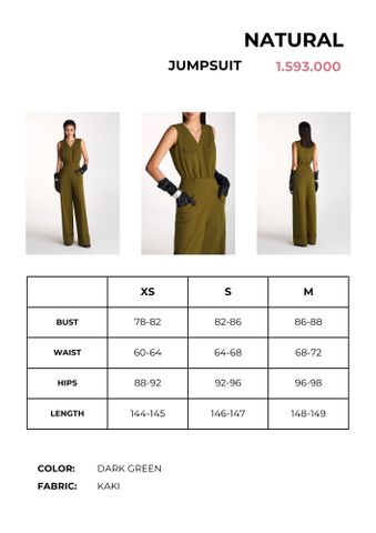  JUMPSUIT NATURAL DARKGREEN 