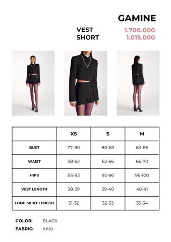  ÁO VEST GAMINE BLACK 