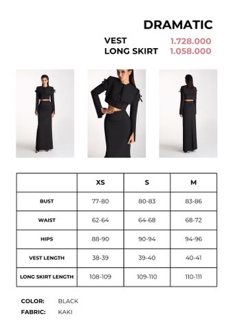  CHÂN VÁY DÀI DRAMATIC BLACK 