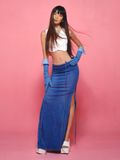  ÁO GILE KAKI THUN CROPTOP WHITE CAMAEL 