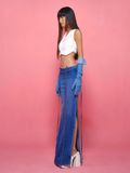  ÁO GILE KAKI THUN CROPTOP WHITE CAMAEL 