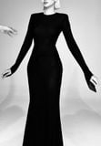  ĐẦM DÀI THUN LƯỚI SLIMFIT BLACK MERIDA 