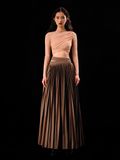  CHÂN VÁY DÀI KAKI THUN SUNDRESS BROWN CAPRICORN 
