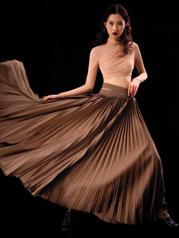  CHÂN VÁY DÀI KAKI THUN SUNDRESS BROWN CAPRICORN 