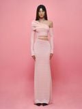  ĐẦM DÀI THUN NỔI SLIMFIT PINK AQUARIUS 