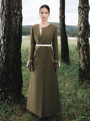  ÁO KHOÁC KAKI THUN OVERSIZE DARKGREEN ANNA 